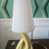 Table lamp in yellow ceramic