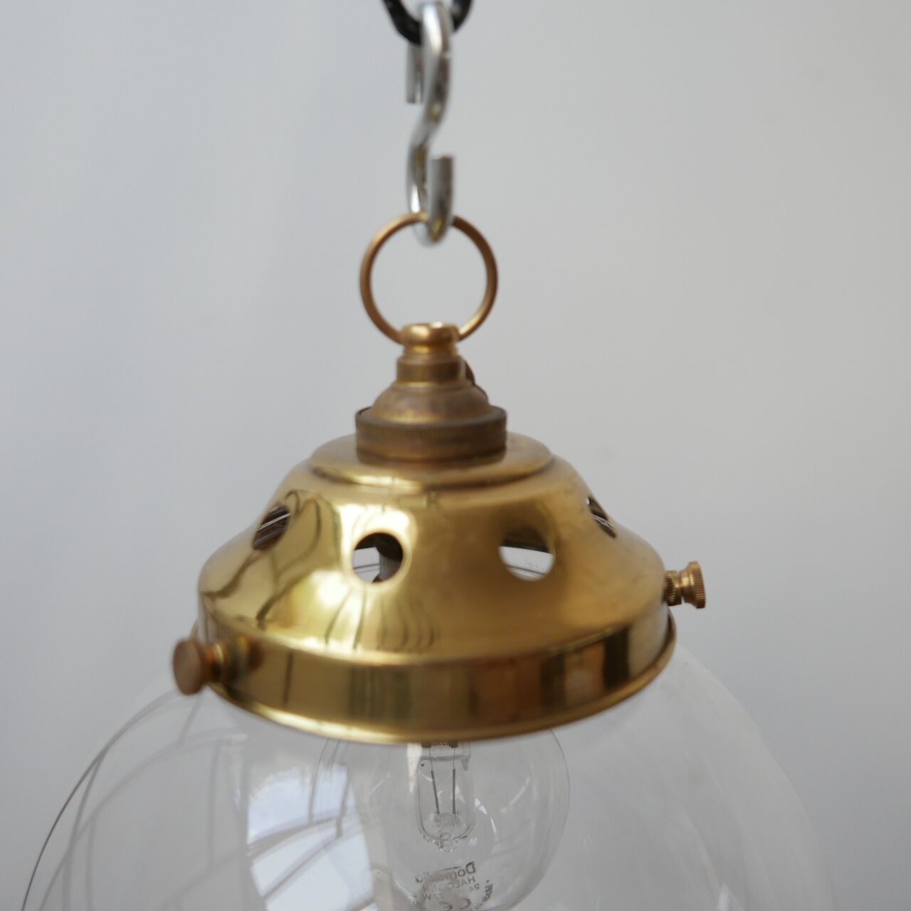 Mid-century italian blown glass 'mountain' pendant light