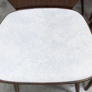 Set of 6 Baumann model 840 G2S chairs in varnished mahogany finish, 1963