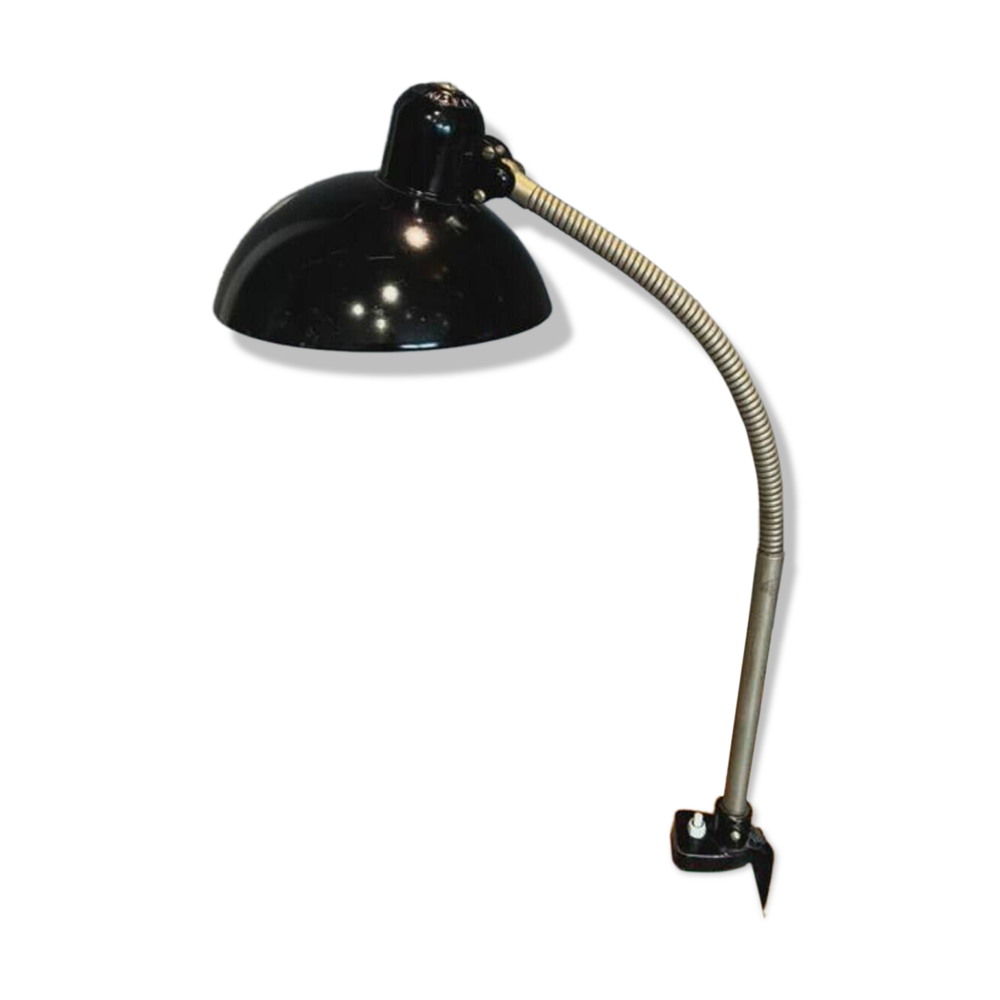 Kaiser Idell 6740 desk lamp by Christian Dell, black, Germany, 1950s