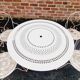Wrought iron garden furniture chairs and table