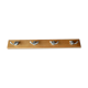 Solid wooden coat door, coat rack with 4 hooks