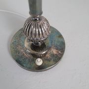 Art Deco table lamp in silver plate, 1930s Sweden