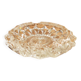 Chiseled glass ashtray, can also be used as a pocket tray or spoon holder