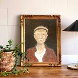 Oil portrait on panel.