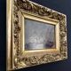 Oil painting on wood with its restored Rocaille frame - Paris