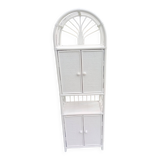 White rattan shelf