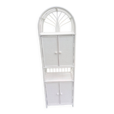 White rattan shelf