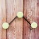 Vintage yellow wall coat rack