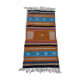 Carpet kilim orange blue white handmade, 120x65cm