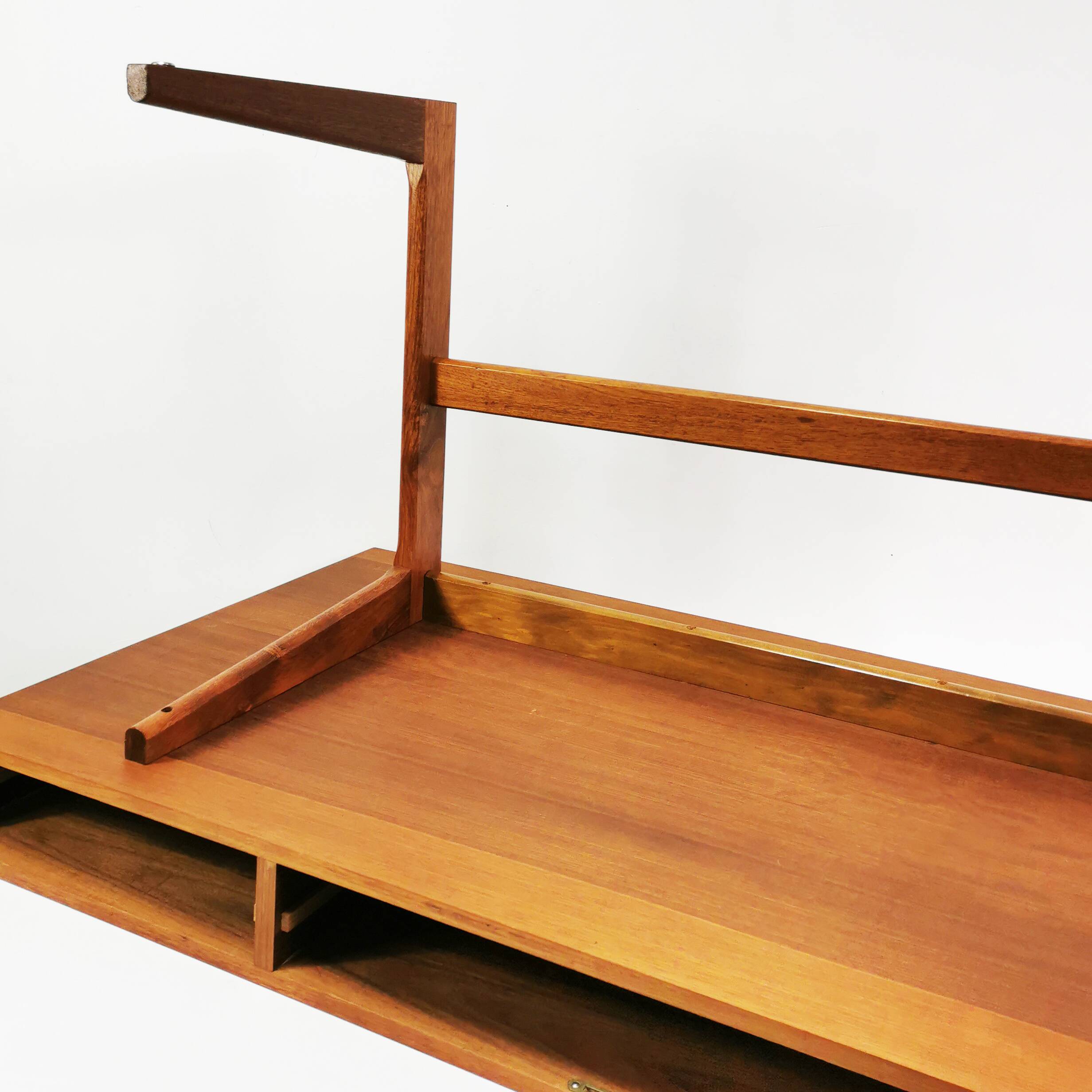 Modernist teak desk, designed by Gorg Petersen, Denmark, 1960s