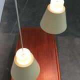 Glass and metal suspensions from the Mid-Century period, set of 2.