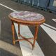 Old Louis XVI style pedestal table with marble top
