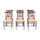 Rare Set of 6 chairs Campanino Chiavari walnut by Fratelli Levaggi 1950
