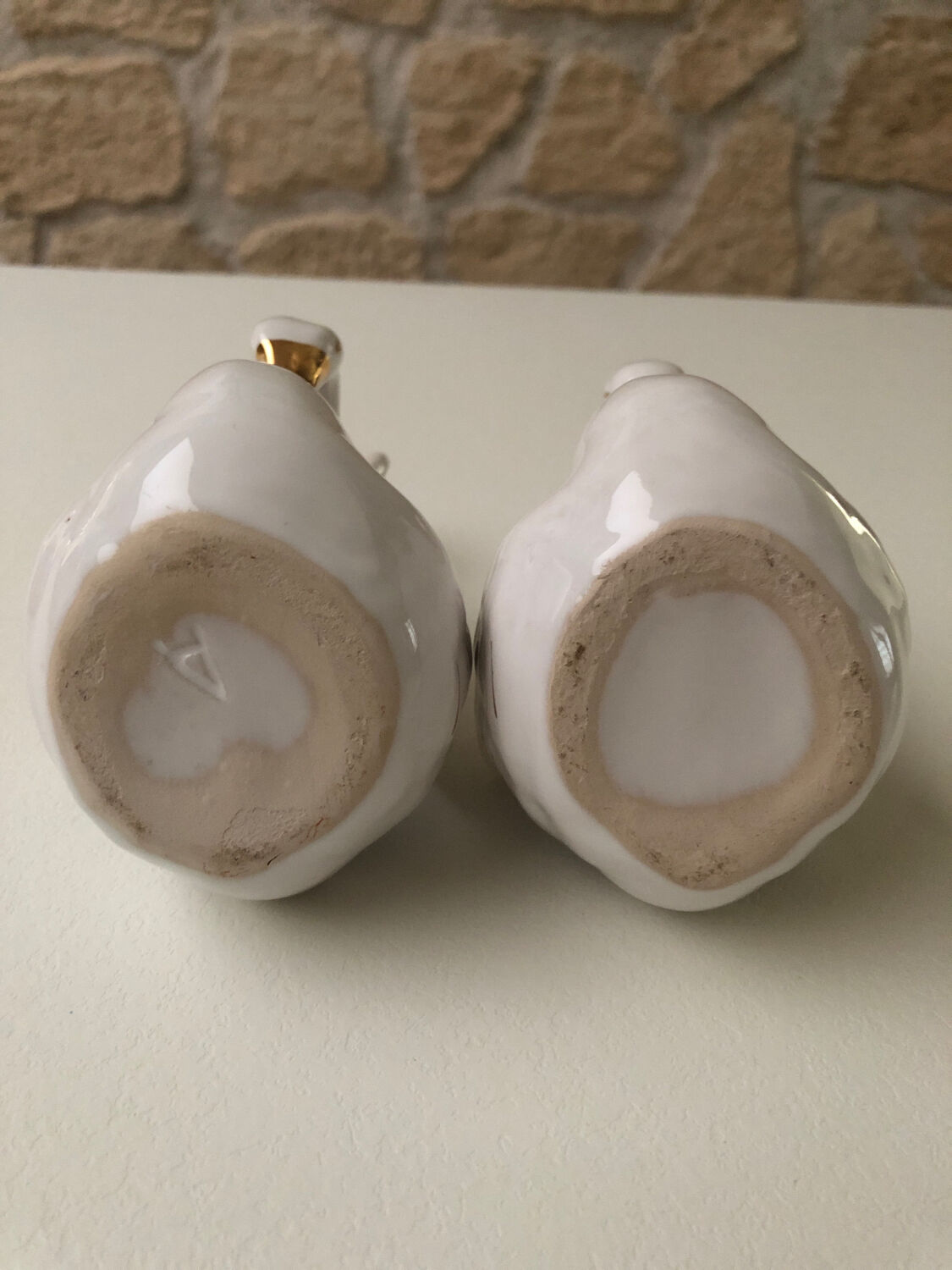 Pair of ceramic swans