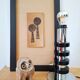 Chrome metal and wood lamp base from the 70s.