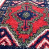 Tapis vintage du Moyen-Orient Hamadan fait main en laine – 40 x 58 cm 1970s