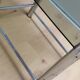 Two-tray console in smoked glass and chrome metal / vintage 70s-80s