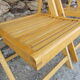 Series of 4 folding chairs in solid beech