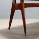 Vintage table in exotic wood and glass, Italian design, 1950s-1960s.