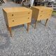 Pair of Scandinavian oak bedside tables from the 1960s.