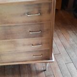 Spindle foot chest of drawers