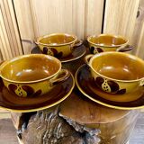 Set of Ochre Villeroy & Boch Soup Bowls and Plates from the Picnic Series