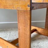 Geometric coffee table wood vintage honey