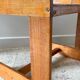 Geometric coffee table wood vintage honey