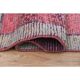 1970s Star Motif Vintage Turkish Oushak Wool Handmade Pink Runner 92x292