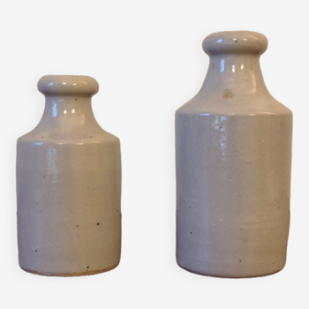 Old Mercury vials from the Dourdon Brothers Paris in sandstone