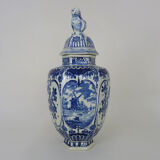Boch Delfts blue and white sphinx vase, Holland, 50s