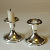 2 chandelle plaquée argentée