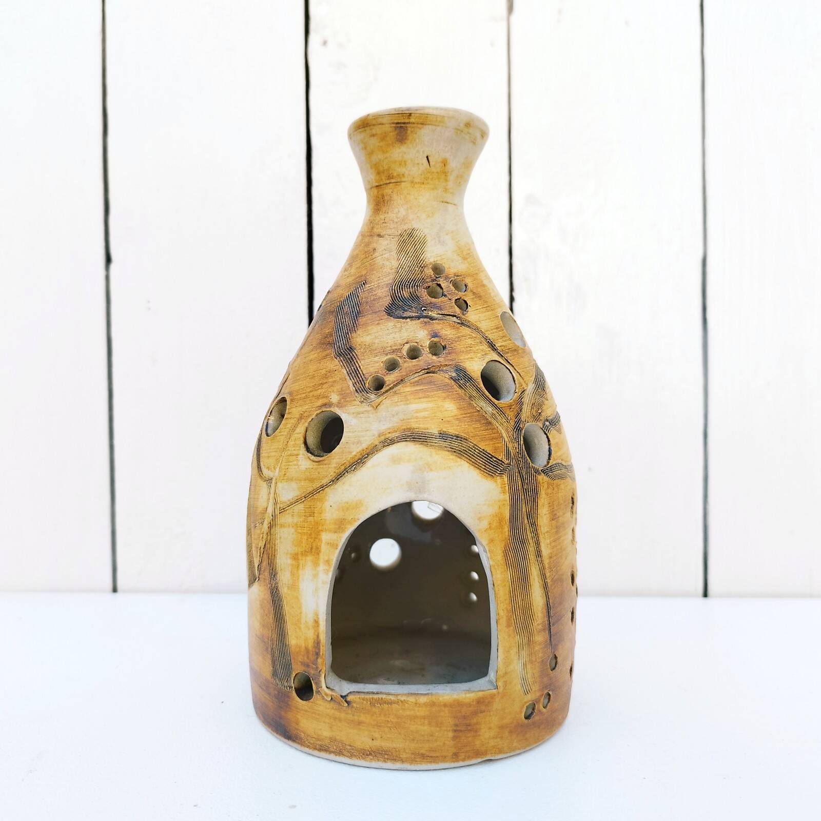 Colombe Vallauris pottery stoneware tealight holder