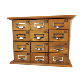 Small workshop furniture with drawers style watchmaker's or apothecary's layette, restyled indus