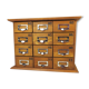 Small workshop furniture with drawers style watchmaker's or apothecary's layette, restyled indus