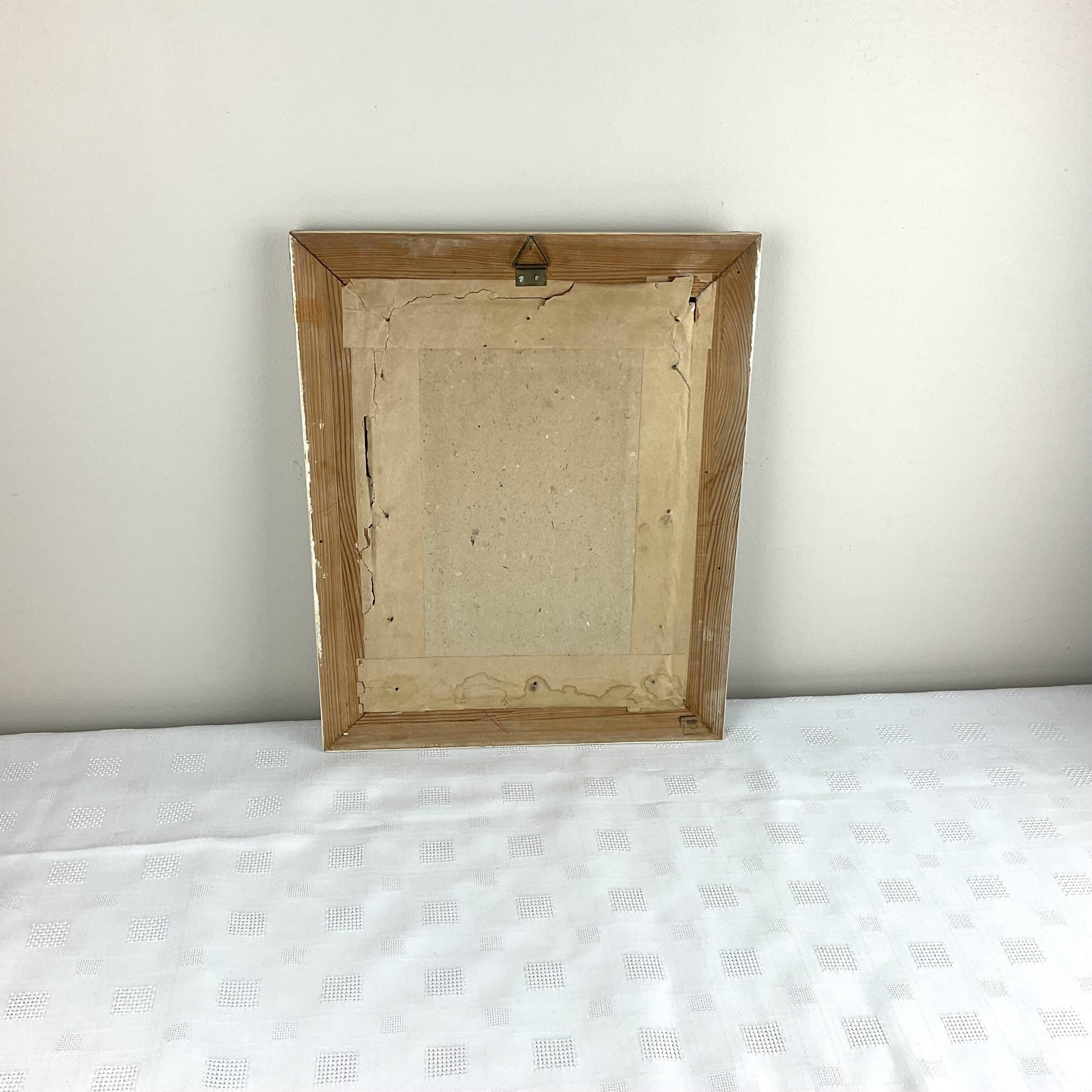 Retro/vintage wooden frame with canvas