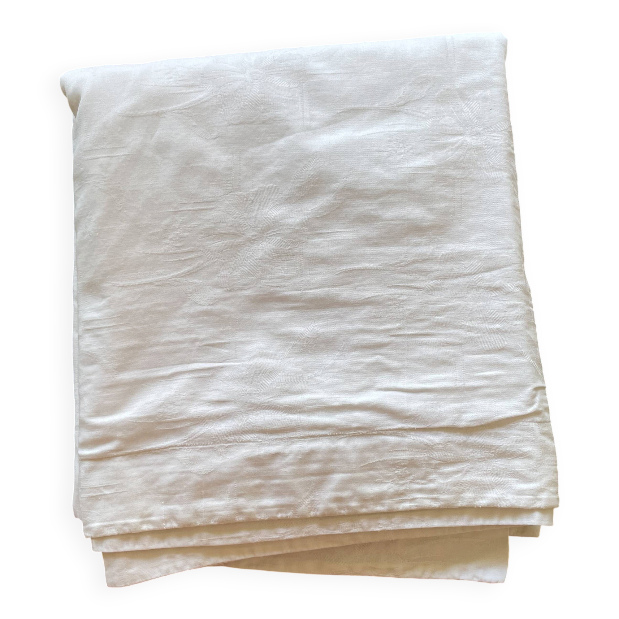 Large vintage pillowcase, retro bedding collection white (1.20)