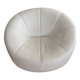 Very beautiful white leather armchair model Pumpkin by Pierre Paulin.
