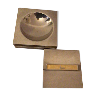 Vintage Lancel ashtray and cigarette box