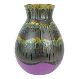 mid century vase dumler & breiden vase model 122/30 with rare colorful patt