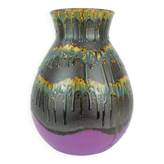 mid century vase dumler & breiden vase model 122/30 with rare colorful patt