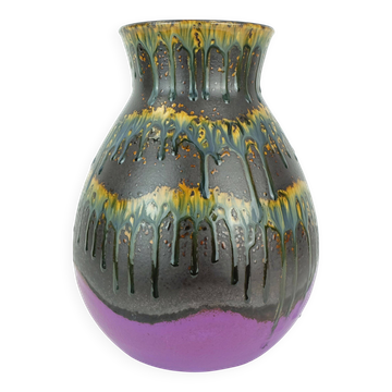 vase du milieu du siècle Dumler & Breiden modèle 122/30 avec un motif coloré rare