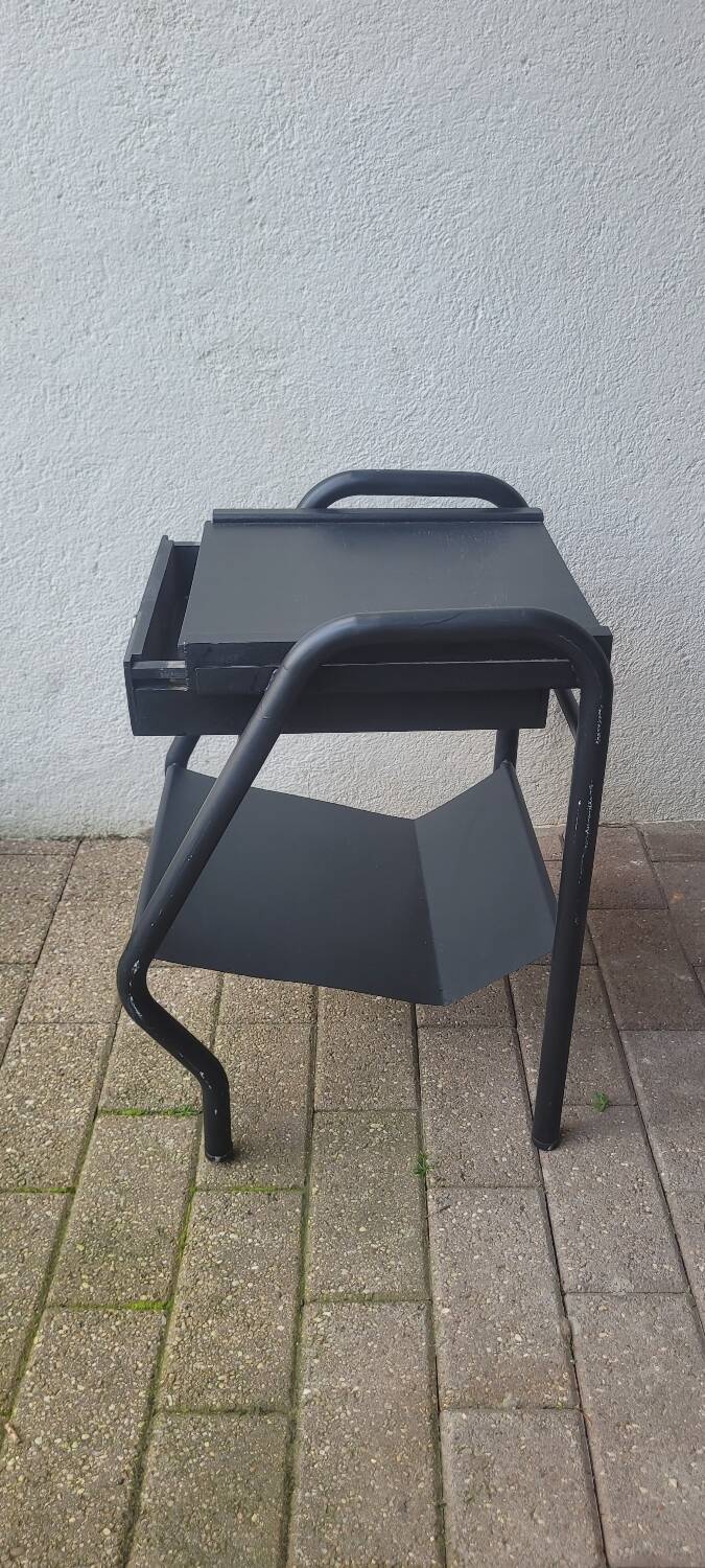 50s boarding school bedside table