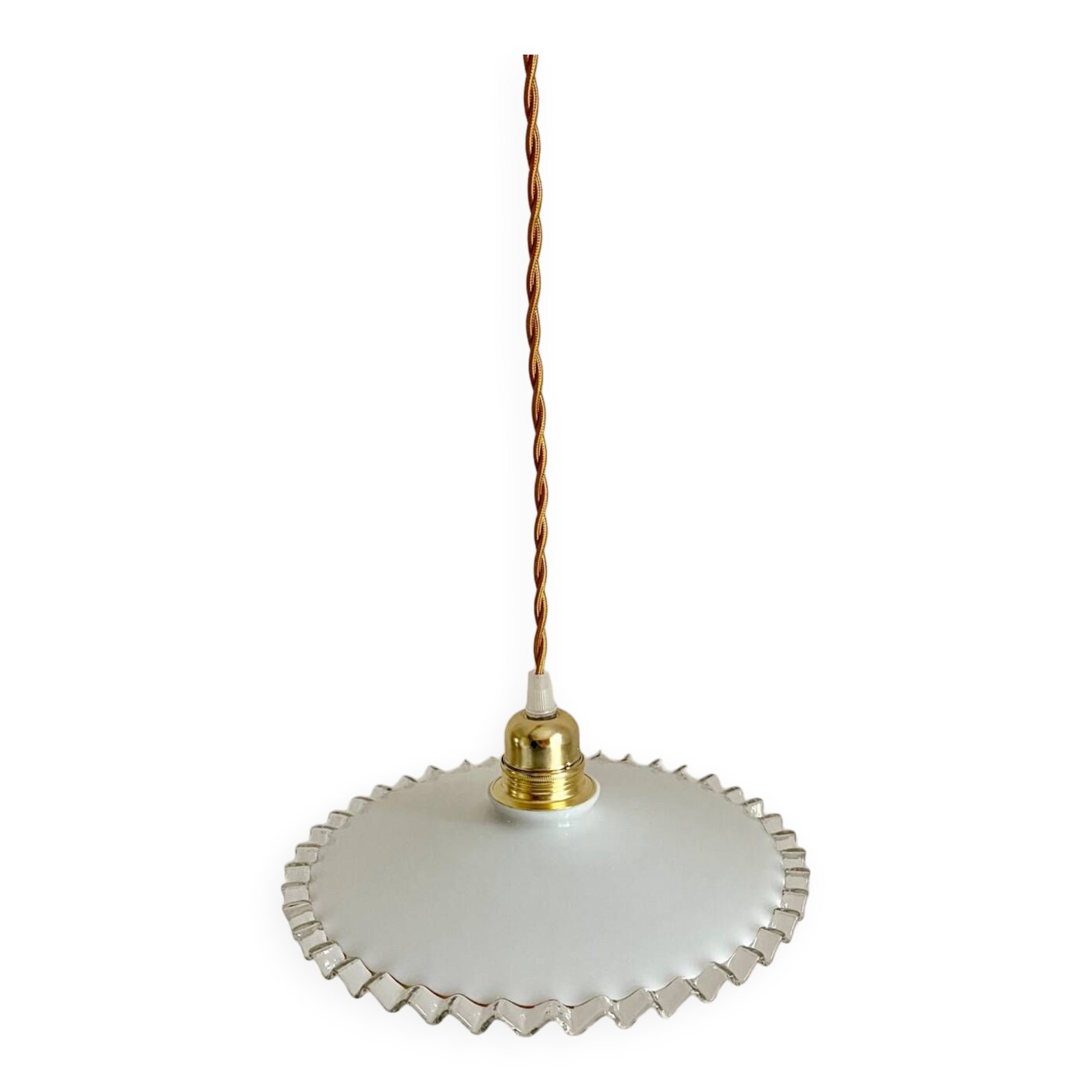 Suspension Opaline crénelée