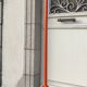 Mirror coat rack on foot