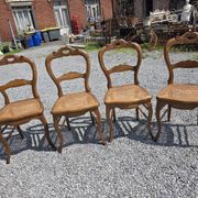 4 chaises style Louis XV en merisier