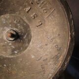 Pair of antique Egyptian-style spelter torches.