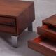 Vintage rosewood nightstands, Denmark, 1970s set of 2