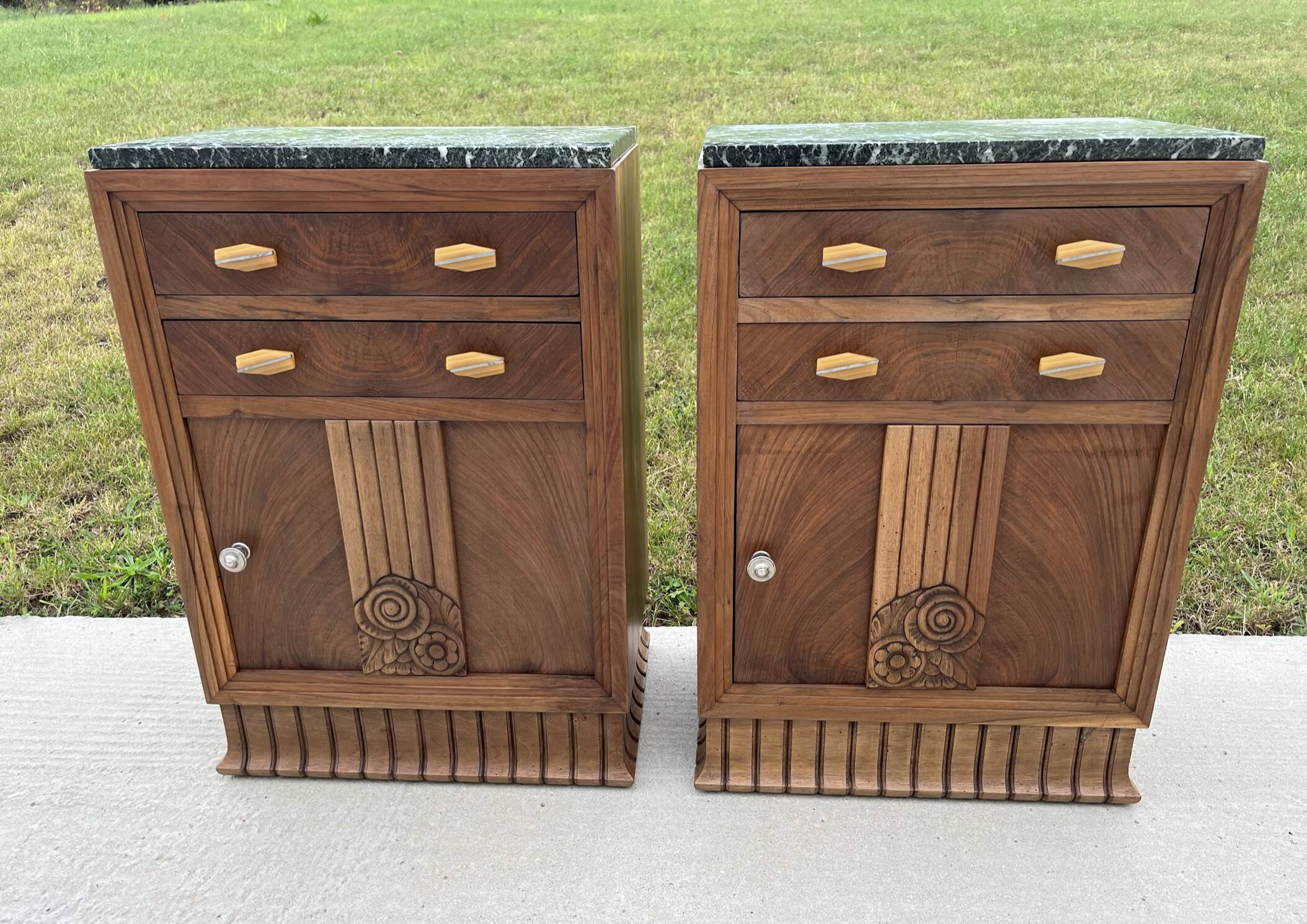 Pair of art deco occasional furniture or bedside tables